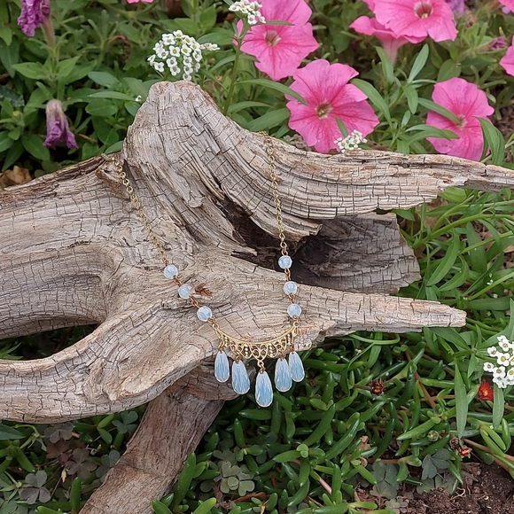 Opaline Moonstone Necklace from 1928 Jewelry - Picture 1 of 5